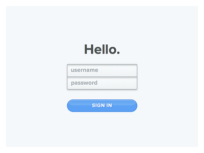 Simple Sign In button clean form glossy log in minimal password sign in ui web 2.0