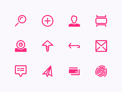 Zipline Icons camera icon design fingerprint flat icon icons line icon line icons profile icon