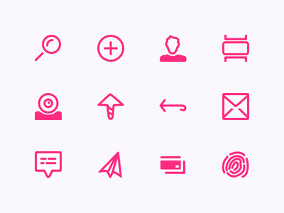 Zipline Icons camera icon design fingerprint flat icon icons line icon line icons profile icon