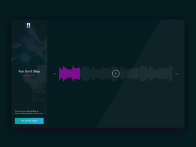 Ghost Audio Play Track Page audio dark music music player player sound ui ui design web app website