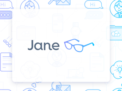 An AI called Jane ai artificial intelligence bot branding chatbot glasses logo