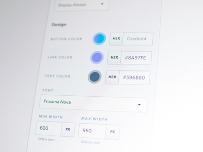 Some component design color picker components configure saas software styles ui