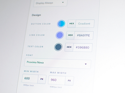 Some component design color picker components configure saas software styles ui