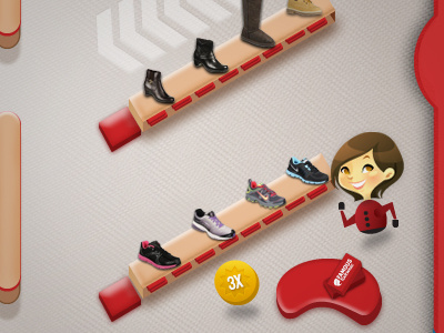 Shoe Crazy Game Interface facebook game game design