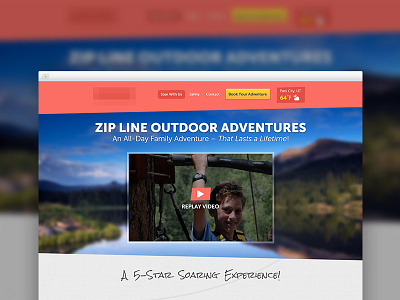 Zip Line Adventure Company UX/UI Design adventure family outdoors ui design ux design vacation web design