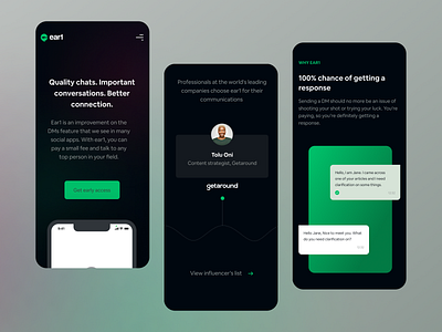 App landing page - Mobile