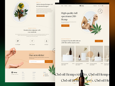 CBD oil website concept beauty cbd cbdoil graphic design illustration oil ui uidesign