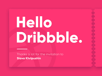 Hello Dribbble hello dribbble kirill makarov slava khripushin