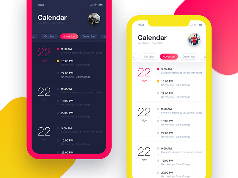 iPhone X iOS 11 Calender by Jack deng on Dribbble