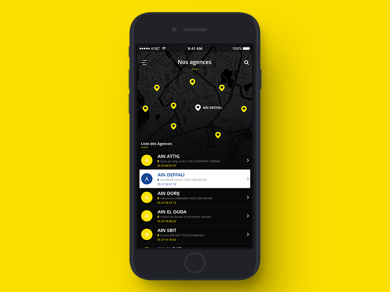 MAP - Find your nearest agency by Saïd Naouat on Dribbble