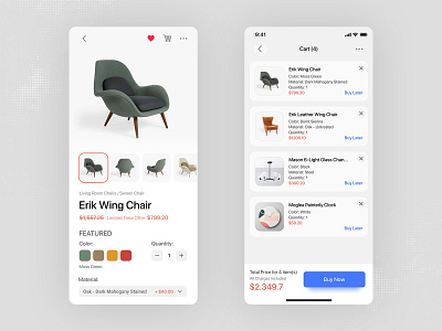 Daily Ui challenge | Furniture shopping app app ui ux