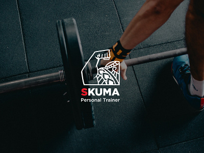 Skuma - Personal Trainer Logo branding flat illustration logo logodesign typography