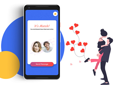 Dating App Match Screen | Mobile Application | Suffix Digital