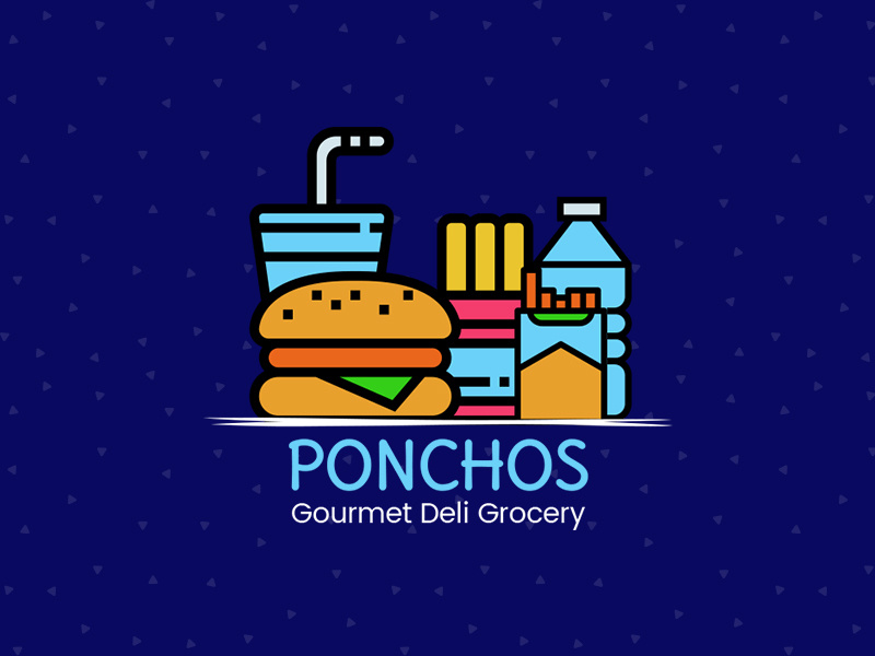 Ponchos | Logo Designing | Suffix Digital illustration branding vector typography logo