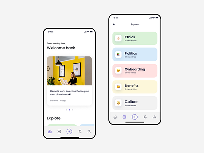 Ethic — UX UI app cards ui category clean ui figma light mode minimal minimalist news news app ui ui design uiux ux ux ui