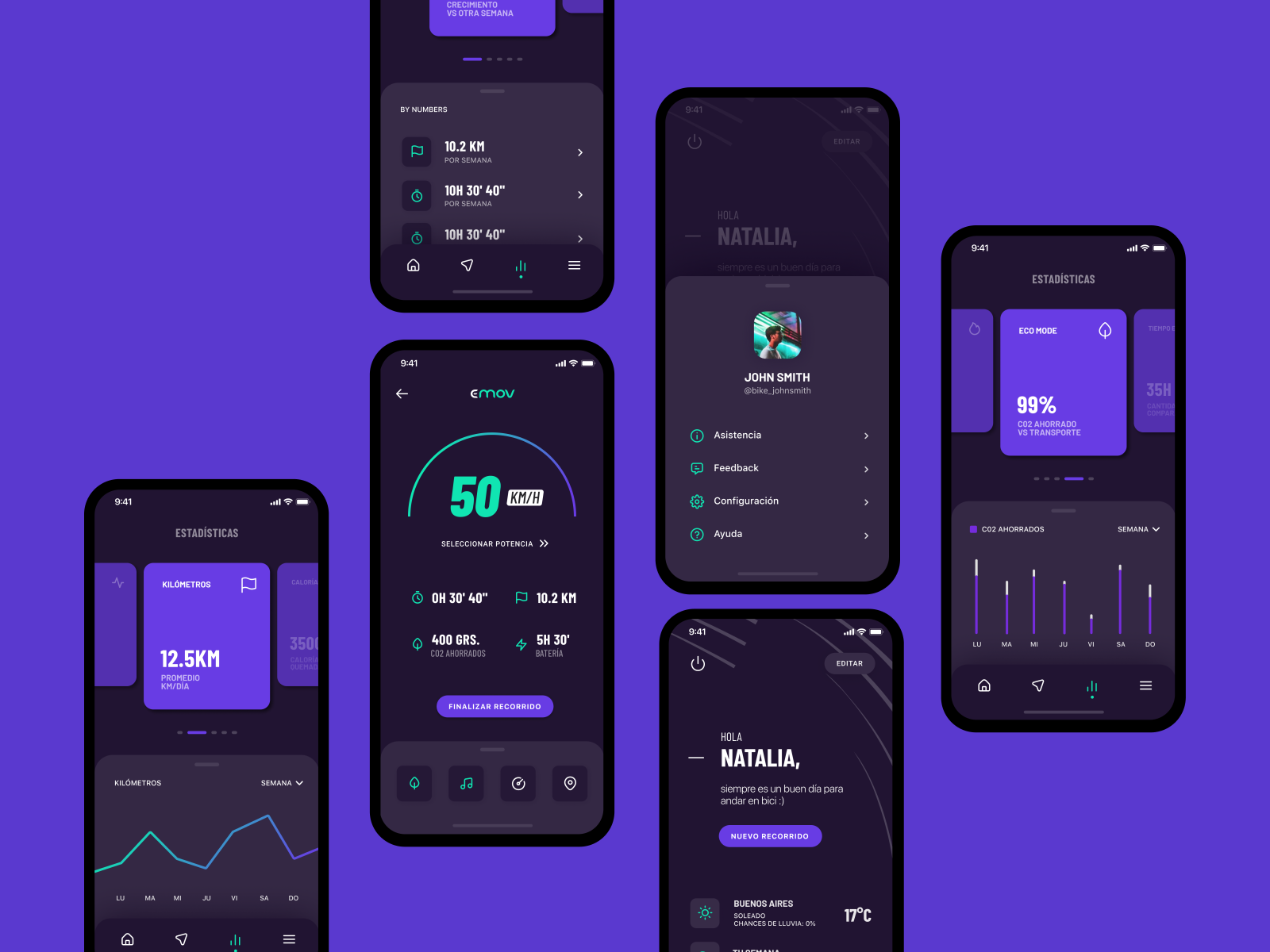 Emov Smart Bike — UX UI by Natalia Cacheiro on Dribbble