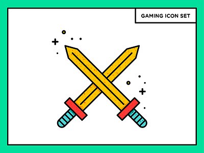 Gaming Icons cool design flat flat icon game gaming icon illustration line tech vector