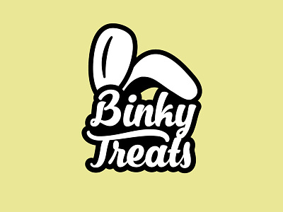 Rabbit Logo binky branding bunny ears floppy logo rabbit treats white