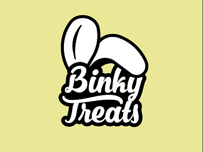Rabbit Logo - Tweaked animals bold brush bunny cursive ears logo rabbit script typography