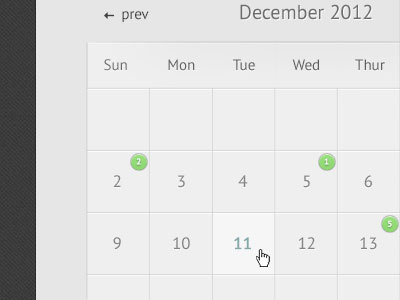 Event Calendar booking calendar days events front end interface light modern months notifications slick subtle ui ux years