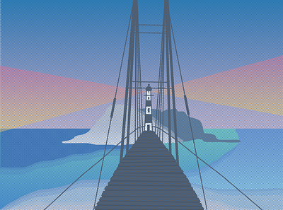 Illustration of the bridge. illustration photoshop photoshop art