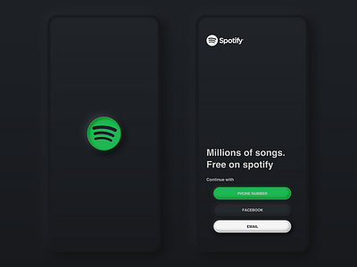 Spotify Neumorphism- Splash & Login