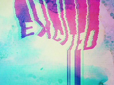 Excited art dead words design excited glitch liquid mixed splash type typografy typographic