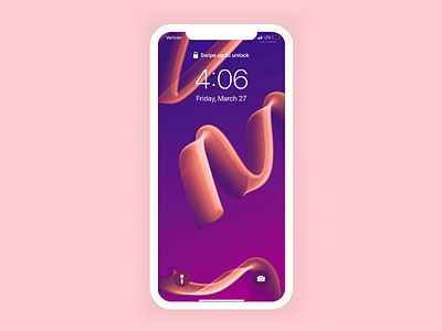 Art therapy wallpaper file No.2 abstract art therapy bold colors colorful freebie gradient happy iphonex mobile mock up procreate purple wallpaper waveforms