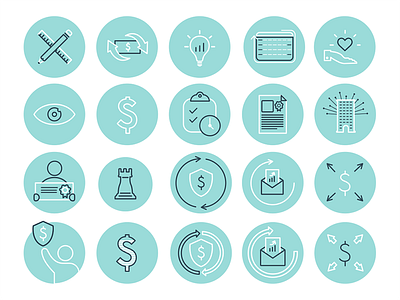 Marketing/Business Icon package business fundraising icons marketing outlines planning process strategy web