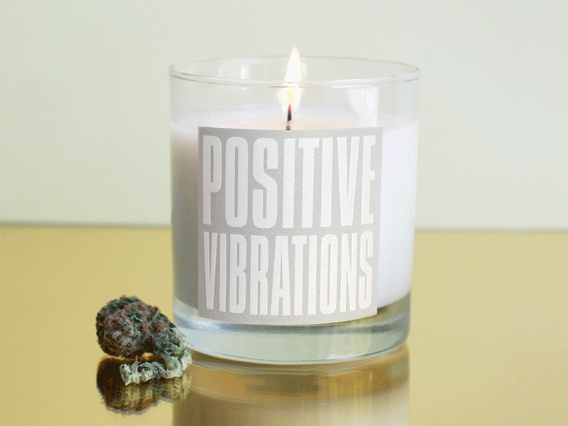 Positive Vibrations 😌 candle cannabis gif