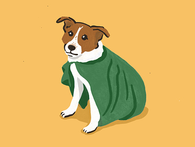 Super Doggo 🦸‍♂️🐶 beagle cape childrens book illustration cute animals dog dog illustration hound illustration procreate towel