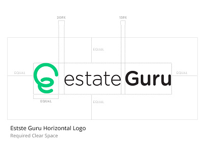 Estate Guru Brand Guidelines branding custom font green guidelines guru logo typography