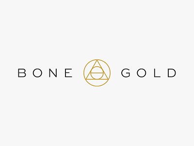 Bone + Gold alchemy branding gold identity logo mark minimal symbol type typography