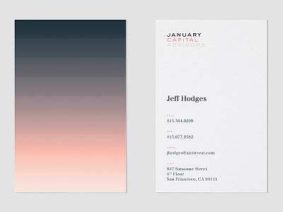 January branding business card gradient