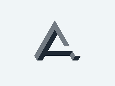 A 3d branding geometric identity impossible logo