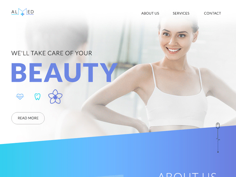 almed - medical clinic website medical medical design motion design website