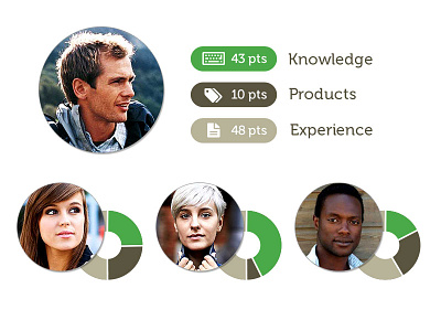 3point5 Expert Profile - Rank Announcement avatar design graph modal profile ui