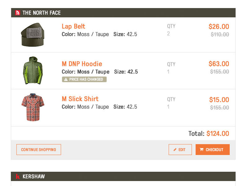 Dribbble store cart