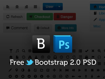 Free Bootstrap 2.0 Psd Template bootstrap free photoshop psd template twitter