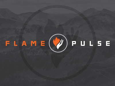 Flamepulse Logo application development fire flame heart mobile pulse saas products