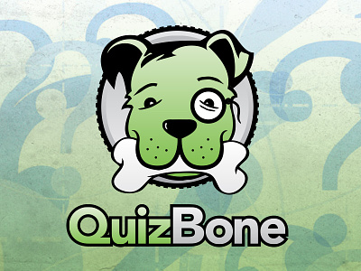 Quizbone Logo bone dog facebook quizzes monocle quizbone smart dog