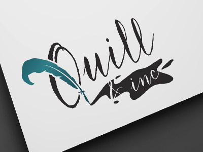 Quill and Inc branding feather inc ink logo quill