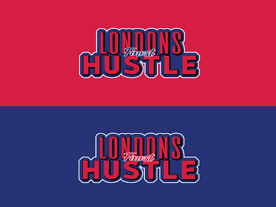 Londons Finest Hustle Logo british design flat hustle icon illustrator logo logo design london typography vector