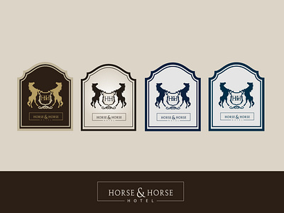 Horse & Horse branding design elegant flat horse hot illustrator logo logodesign luxury royal logo vector