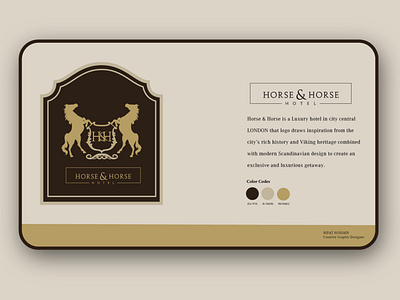 Horse & Horse branding design elegant flat illustration illustrator logo luxury ui vector