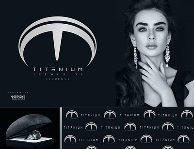 TITANIUM ACESSORIOS BRAND 2021 bold brand brand identity branding design elegant flat gorgeous jewellery logo logodesign luxurious luxury titanium ui vector