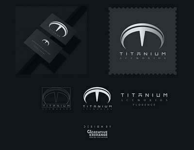 TITANIUM ACESSORIOS BRAND bold branding business card design elegant flat logo logodesign luxury modern typogaphy ui vector