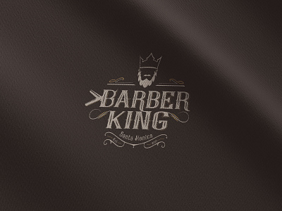 BARBER KING barberlogo branding elegant flat graphic design illustration logo typo typography