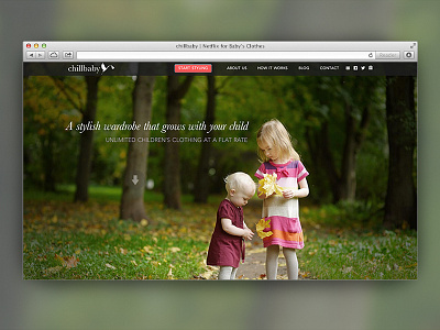 chillbaby avenir baskerville branding design landing page logo long scroll scroll ui web design web site