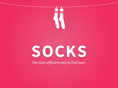 The truth about socks barf bitter fun magenta pets poster source sans pro typography